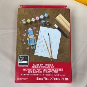 Artist’s Loft Christmas Paint-by-Number Kit - Pink Accent nutcracker diy art new